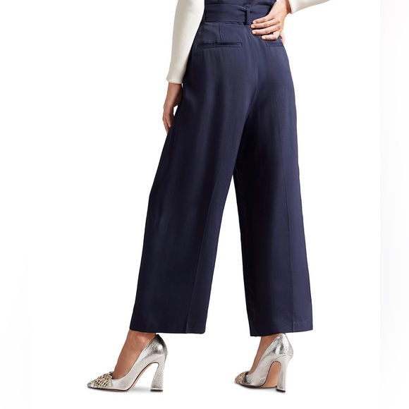 Ted Baker Kendyl High Waist Paperbag Straight Leg Pants NWT Ted Baker Size 4 - Picture 2 of 4